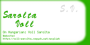 sarolta voll business card